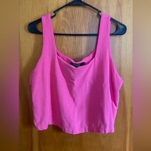 Pink cropped tank